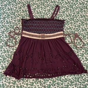 Free People smocked Cami Tank Top